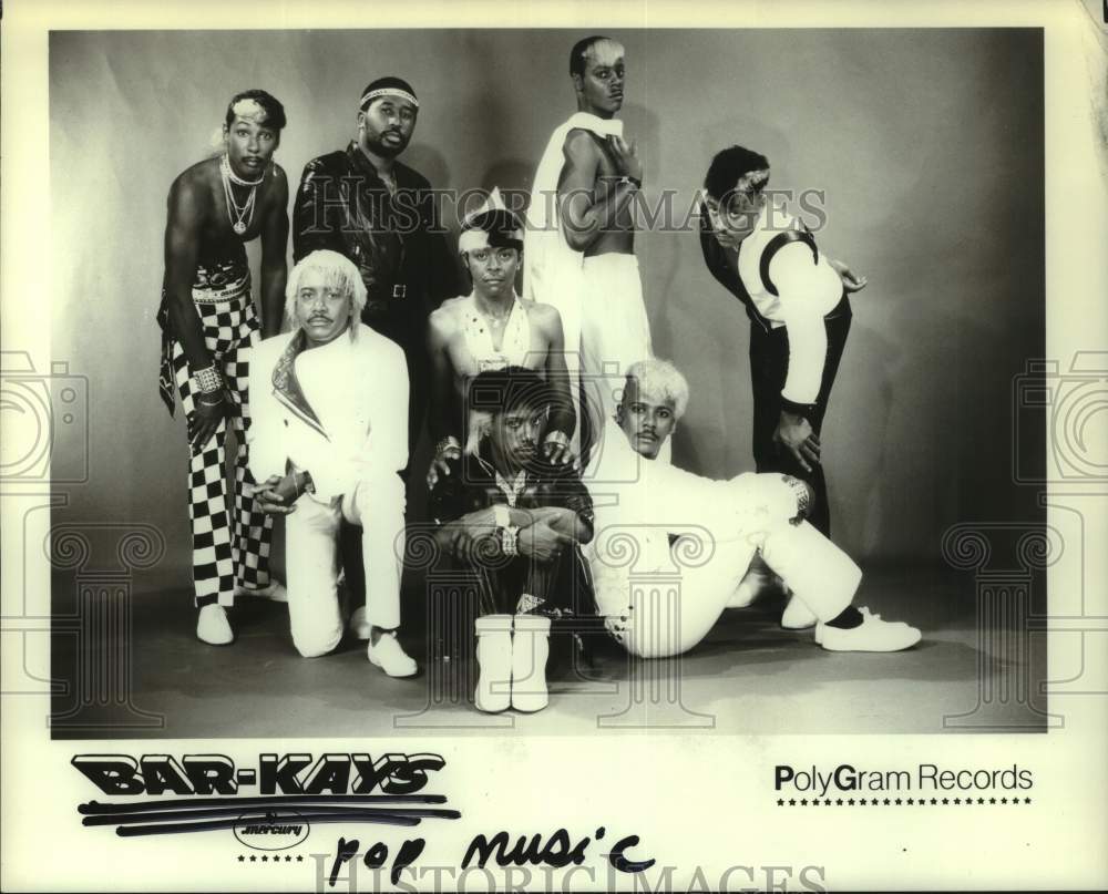 1984 Press Photo Members of the music group Bar-Kays - Historic Images