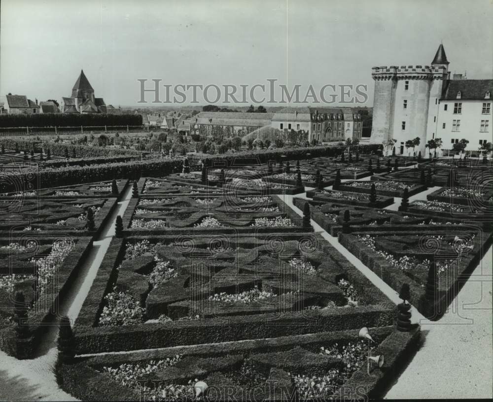 1982 Press Photo The Château de Villandry Renaissance Garden, France - Historic Images