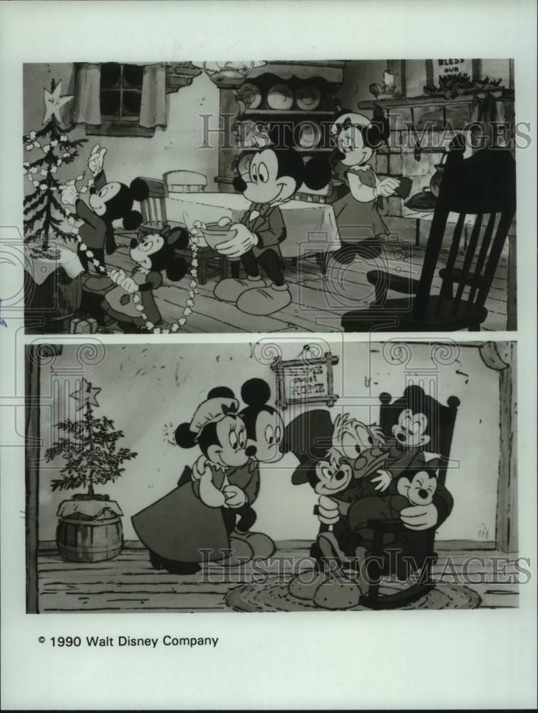 1990 Press Photo Scenes from &quot;Mickey&#39;s Christmas Carol&quot; - Walt Disney- Historic Images