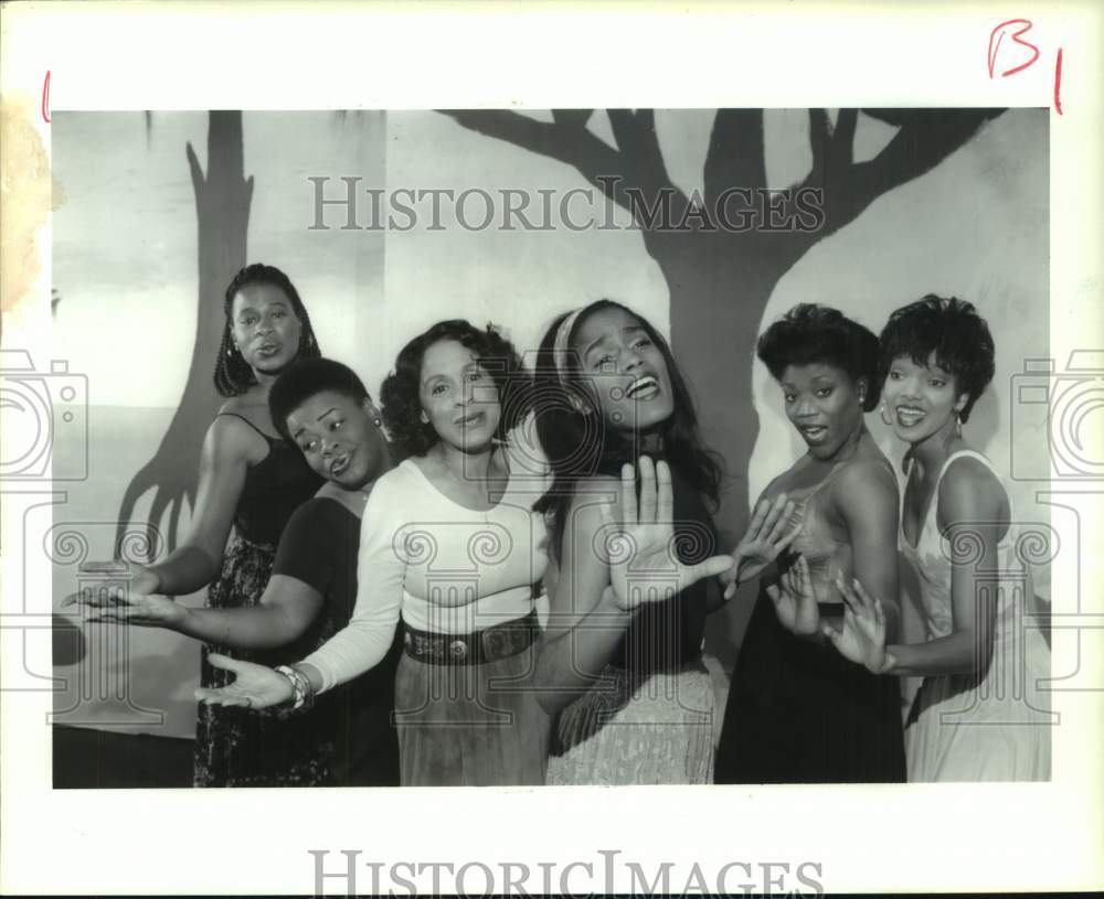 1991 Press Photo Scene from &quot;For Colored Girls&quot; at Houston&#39;s Ensemble Theater - Historic Images