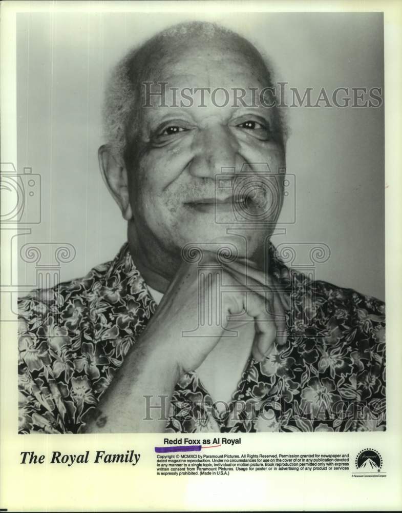 1991 Press Photo Redd Foxx as Al Royal in &quot;The Royal Family&quot; - Historic Images