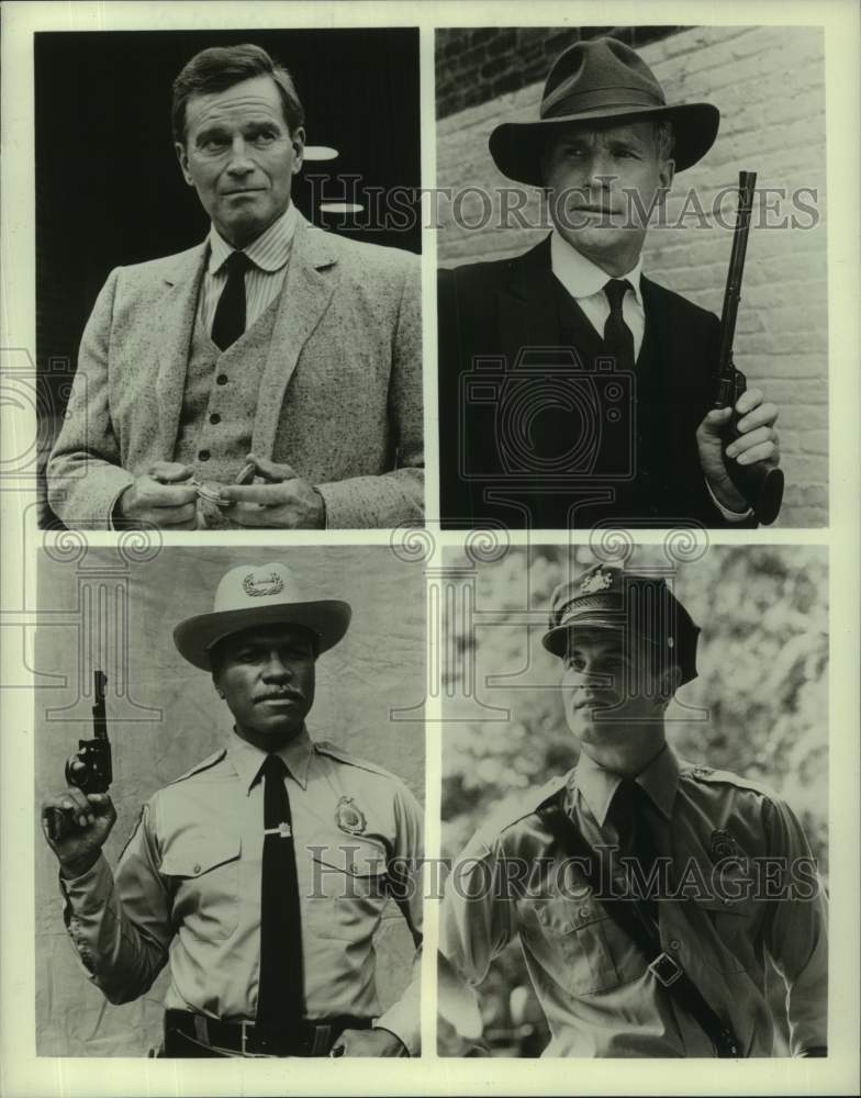 1983 Press Photo Cast members of "Chiefs" on CBS - Historic Images