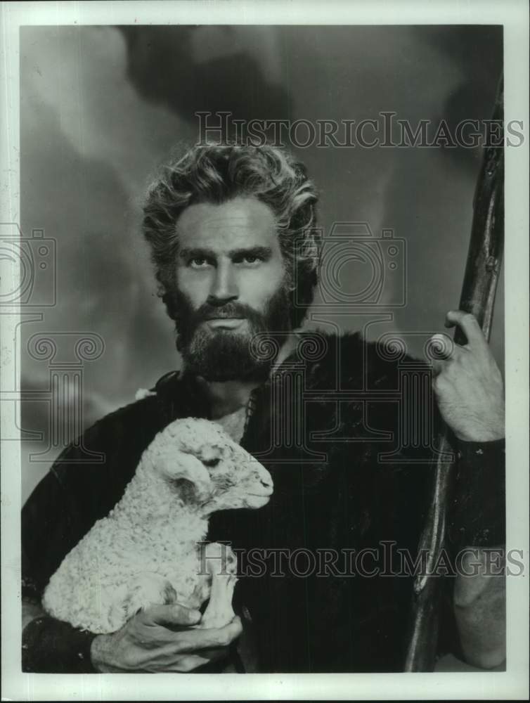 1984 Press Photo Charlton Heston as Moses in "The Ten Commandments" - Historic Images