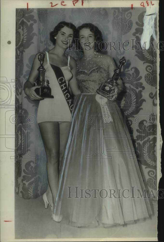 1952 Press Photo Miss America contestants include Miss Chicago & Miss California - Historic Images