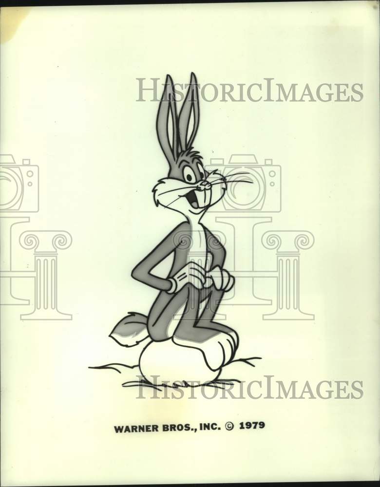 1979 Press Photo Bugs Bunny Sits on Egg in Animated Mother's Day Special - Historic Images