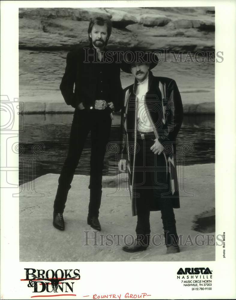 1991 Press Photo Brooks &amp; Dunn Country Group - Historic Images