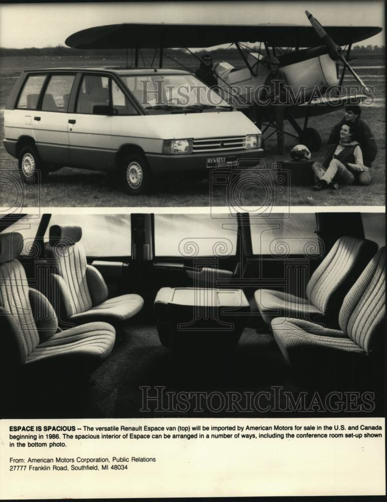 1985 Press Photo Renault Espace van to be imported to the U.S. and Canada soon- Historic Images