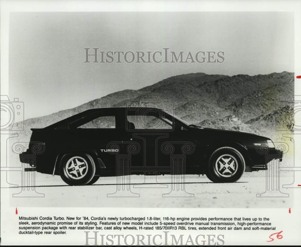 1983 Press Photo Mitsubishi now offers the all-turbo Cordia in the United States - Historic Images