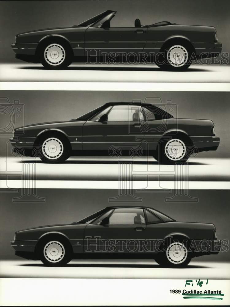 1989 Press Photo Three models of the Cadillac Allante - hcx46803 - Historic Images