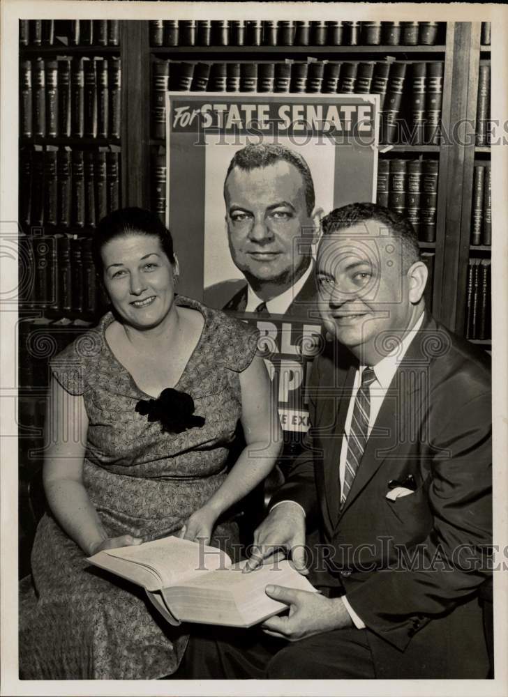 1958 Press Photo State Senator Candidate Charles Murphy of Houston and Colleauge- Historic Images