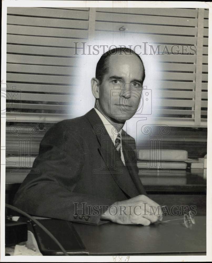 1947 Press Photo Head of College of Law, University of Houston, Dr. A.A. White- Historic Images