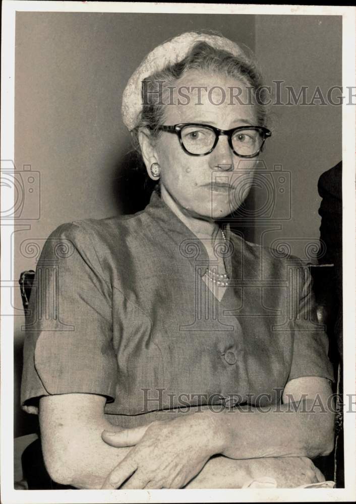 1958 Press Photo Mrs. Frances Wagner, Mother of Prisoner Howard Stickney- Historic Images