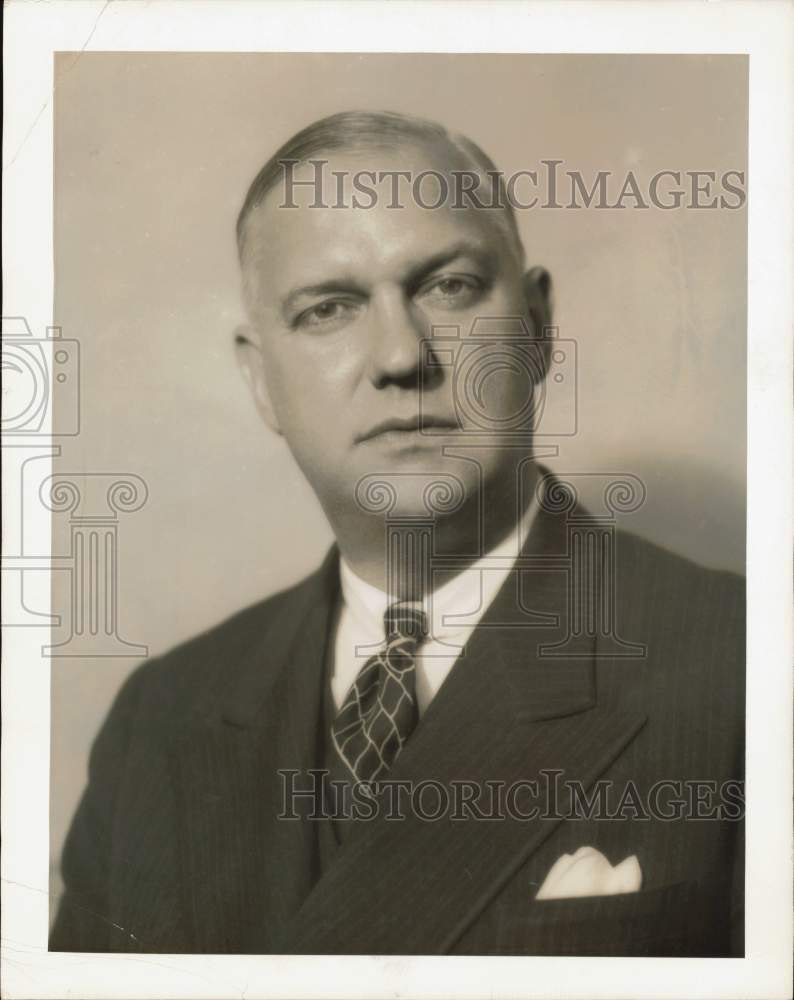 1956 Press Photo Portrait of Continental Oil Company Executive E.F. Battson- Historic Images