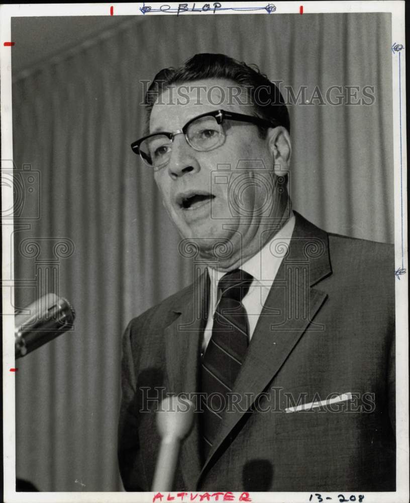 1971 Press Photo George Altvater, Executive Director, Port of Houston Authority - Historic Images