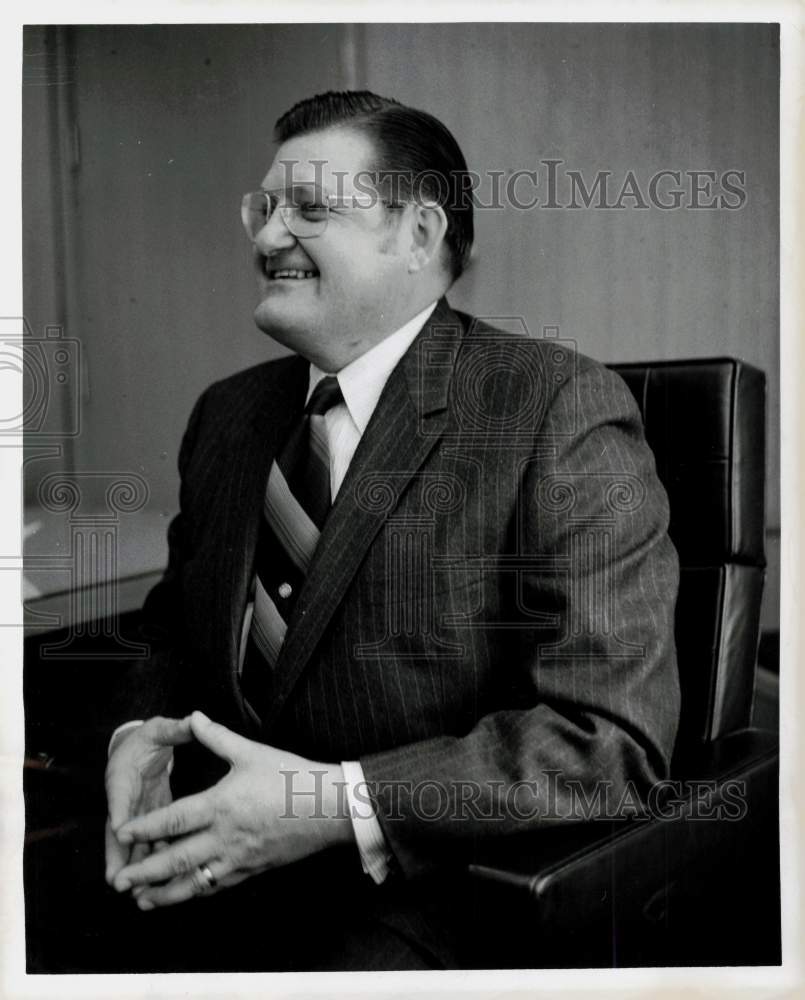 1971 Press Photo Jamie Bray, Harris County Commissioner, smiling. - hpa53490- Historic Images