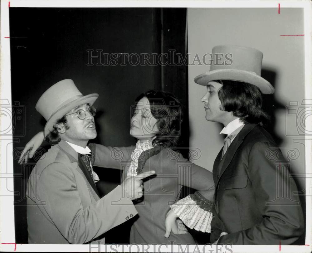 1971 Press Photo Scene from play at Gallery Theater at Houston Baptist College- Historic Images