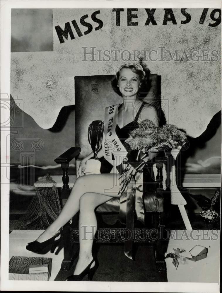 1949 Press Photo Ysleta Leissner, &quot;Miss Texas 1949,&quot; Texas - hpa71046- Historic Images