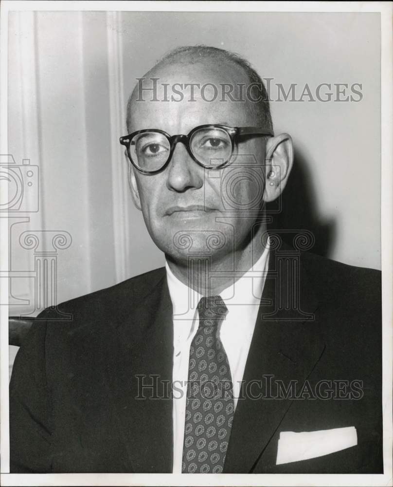 1959 Press Photo Jacob W. Hershey, American Commercial Barge Lines, Texas- Historic Images