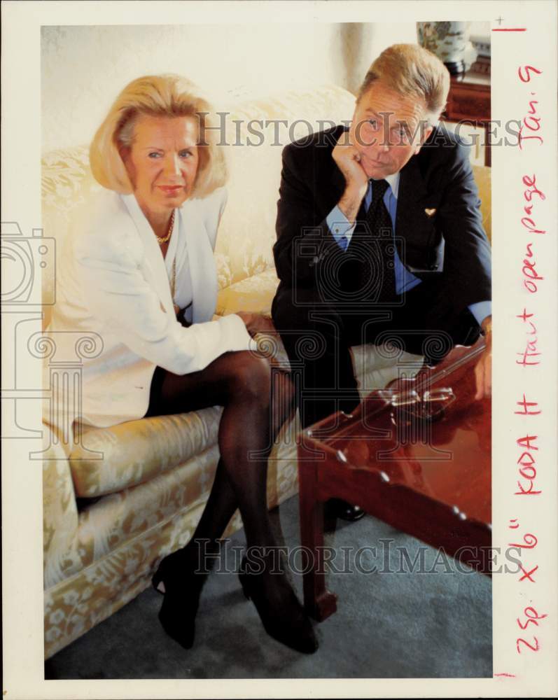 1991 Press Photo Margaretha Ley, designer, and husband Wolfgang at Ritz Carlton.- Historic Images