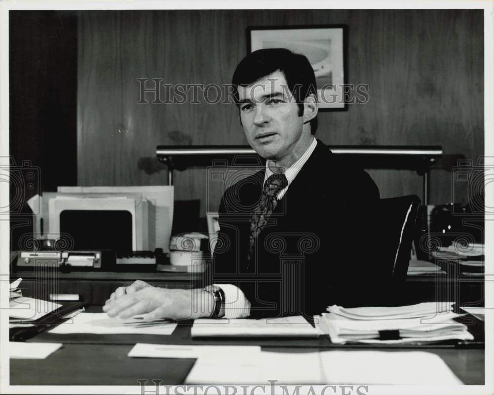 1975 Press Photo Spencer M. Murchison, Executive Vice President, Ada Resources.- Historic Images