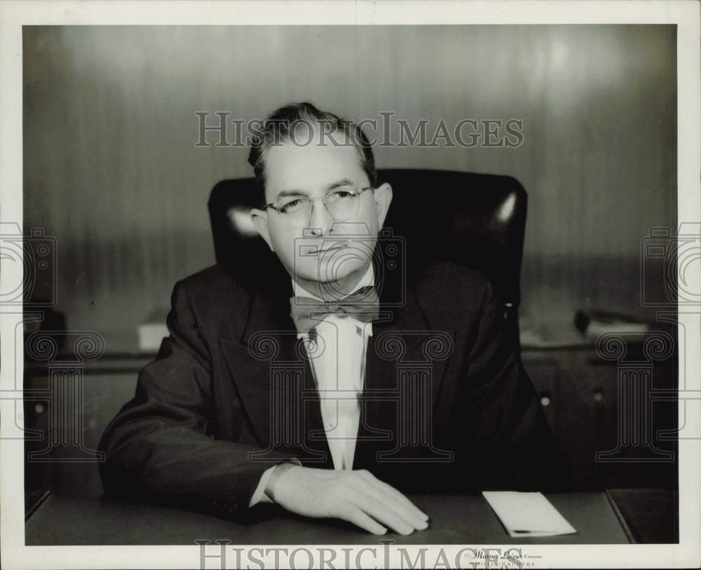 1953 Press Photo Curtis Morris of Transcontinental Pipe Line. - hpa74858- Historic Images