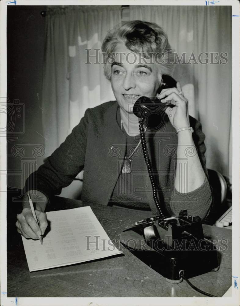 1964 Press Photo Mrs. Spencer Nitchie, Houston League of Women Voters President- Historic Images