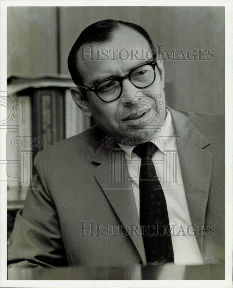 1970 Press Photo Frank Pinedo, Pan American National Bank board chairman- Historic Images