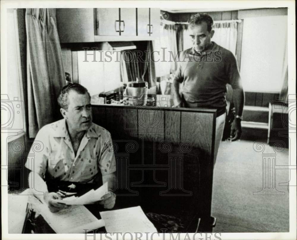 1968 Press Photo Charles Gregory Rebozo, Florida bank president with Pres. Nixon- Historic Images
