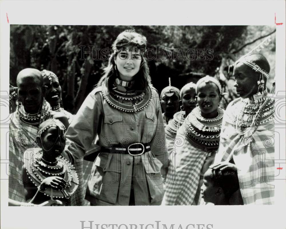 1985 Press Photo Brooke Shields in Kenya for &quot;Exciting People Exotic Places&quot;- Historic Images