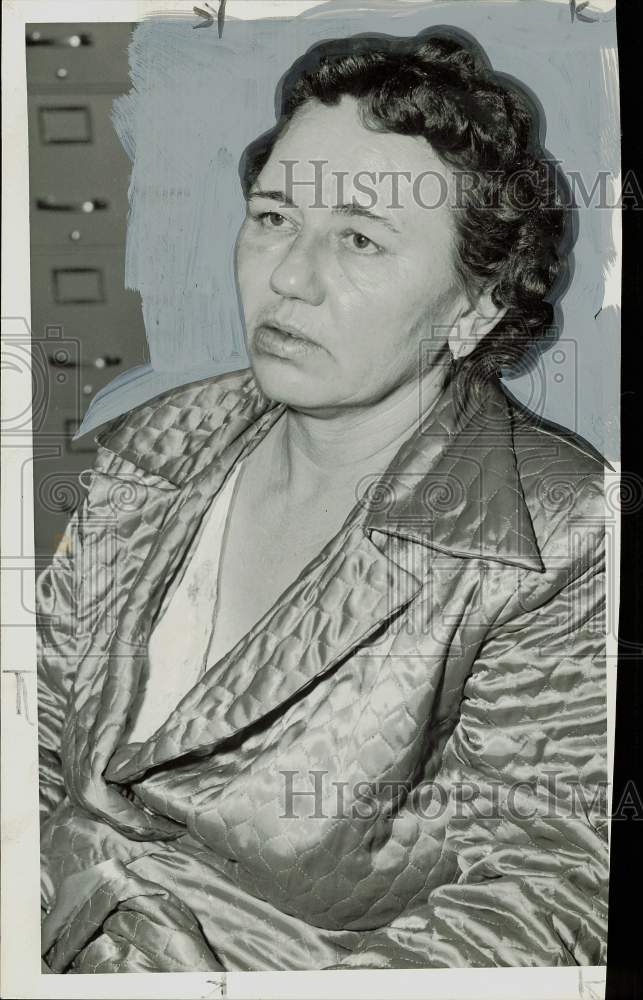 1959 Press Photo Mrs. Ann Miley of South Houston, charged with murder- Historic Images