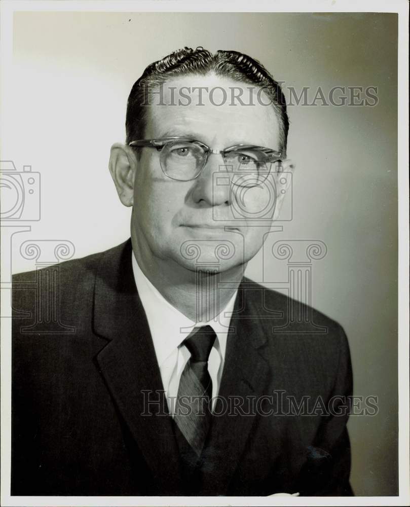 1961 Press Photo J.N. Sanders, Missouri Pacific Railroad Executive in Houston- Historic Images