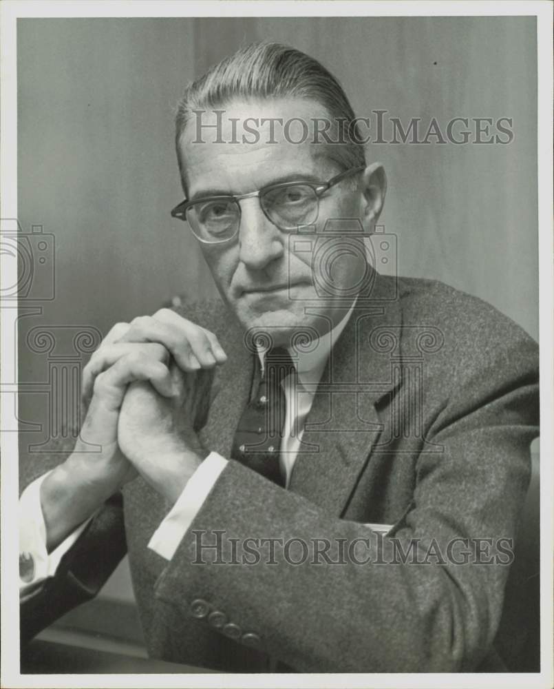 1957 Press Photo Isadore Samuel, Jr., Denver&#39;s National Jewish Hospital leader- Historic Images