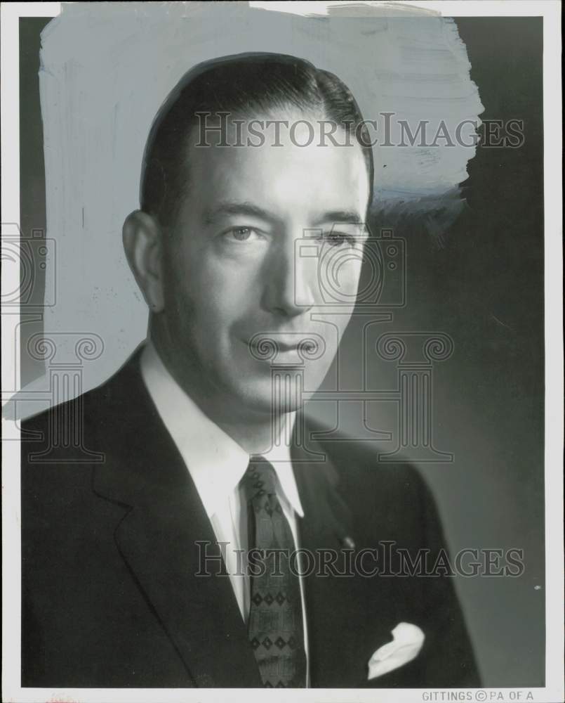 1957 Press Photo Karl Bendetsen, Head of Champion Paper &amp; Fibre, Hamilton, Ohio- Historic Images