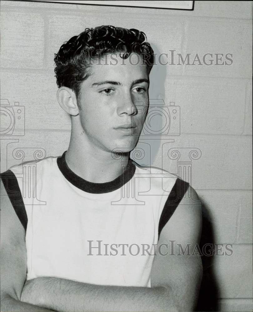 1959 Press Photo Emerson Wardell, pupil at McReynolds Junior High, Jacinto City.- Historic Images