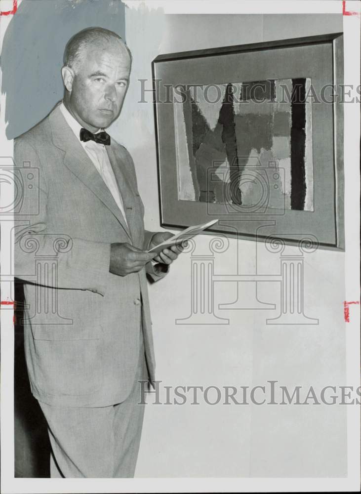 1955 Press Photo George W. Staempfli, Museum of Fine Arts curator. - hpa84371- Historic Images