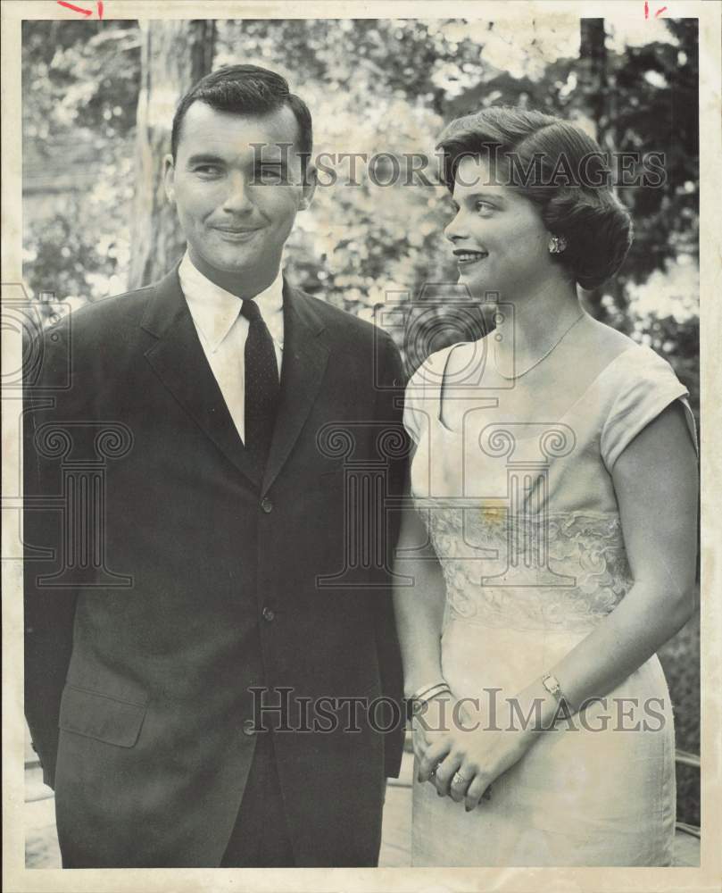 1960 Press Photo David Park and Virginia Lawhon to marry August 19, 1960.- Historic Images