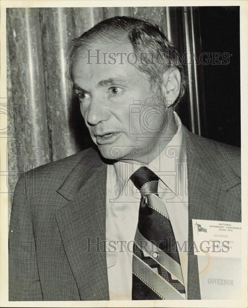 1972 Press Photo Governor Milton I. Shapp of Pennsylvania, in Houston.- Historic Images