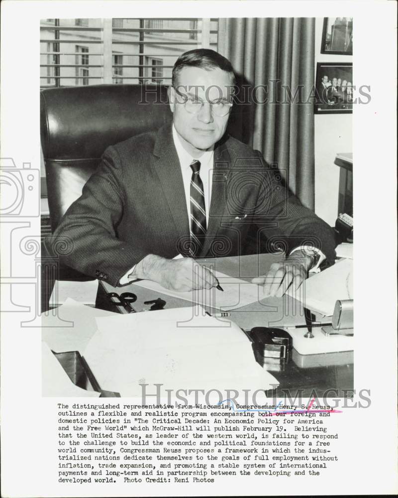 1964 Press Photo Congressman Henry S. Reuss of Wisconsin - hpa86915- Historic Images