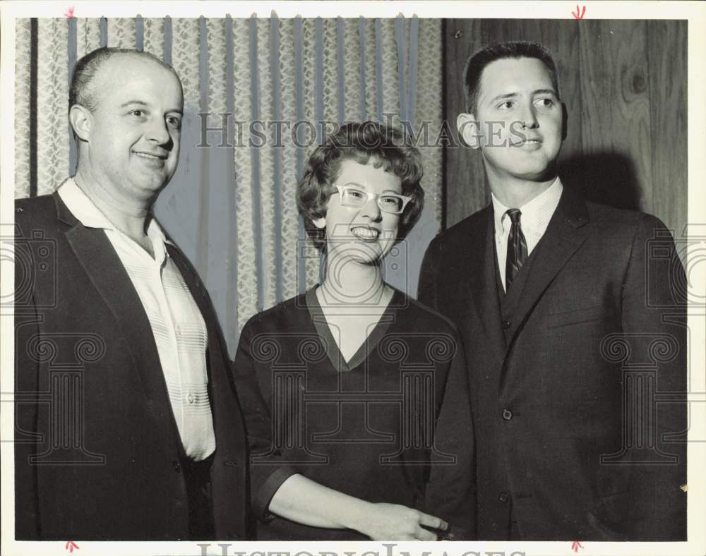 1961 Press Photo Mr. and Mrs. Gene Hammons, Glenn Slade at Club De Laine Dinner- Historic Images