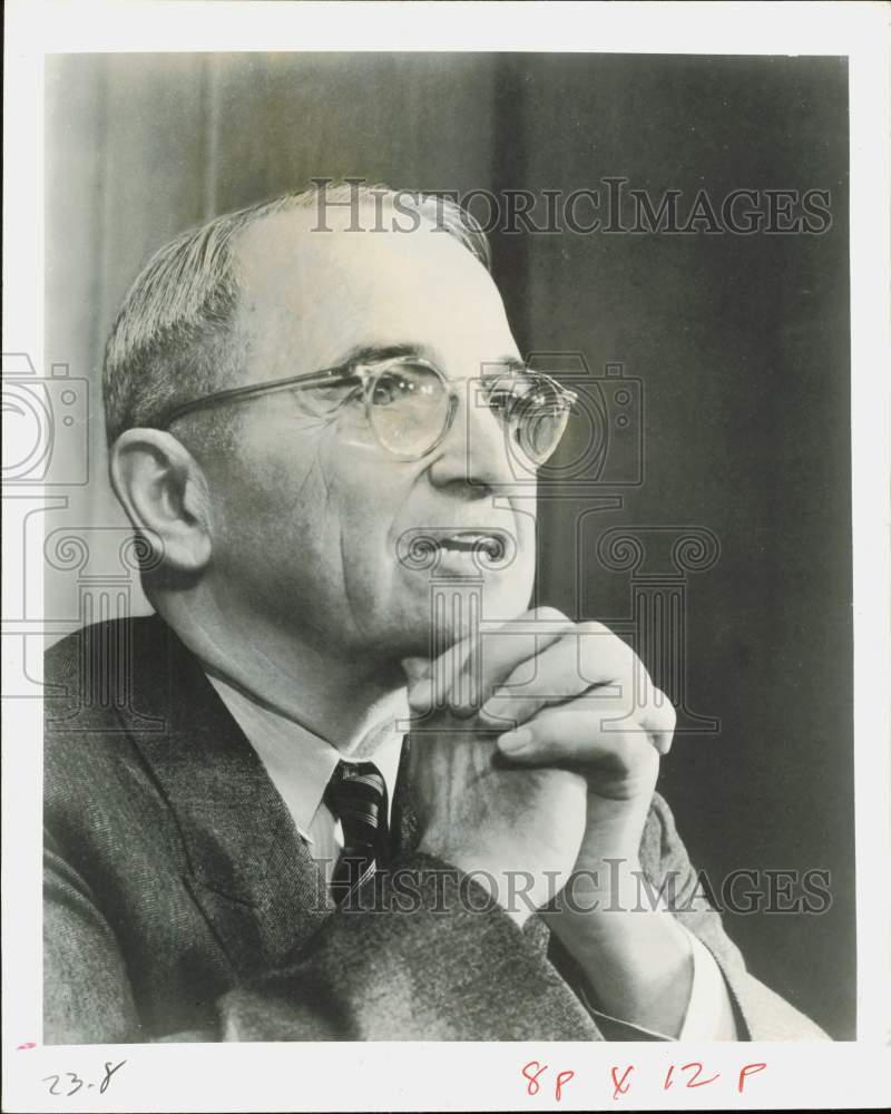 1958 Press Photo Harry S. Truman, Former President of United States - hpa88864- Historic Images