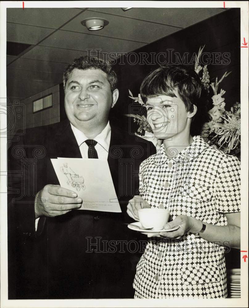 1968 Press Photo Mr. and Mrs. Sam Robinson, Houston, at Art Preview - hpa88928- Historic Images