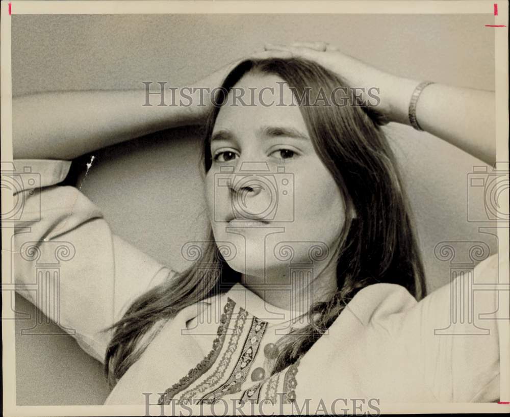 1969 Press Photo Gail Finney who received Princeton University scholarship.- Historic Images