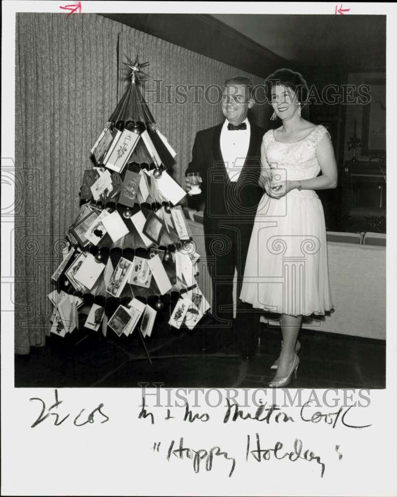 1961 Press Photo Houston&#39;s Mr. and Mrs. Milton Cook at &quot;Happy Holiday&quot; event.- Historic Images