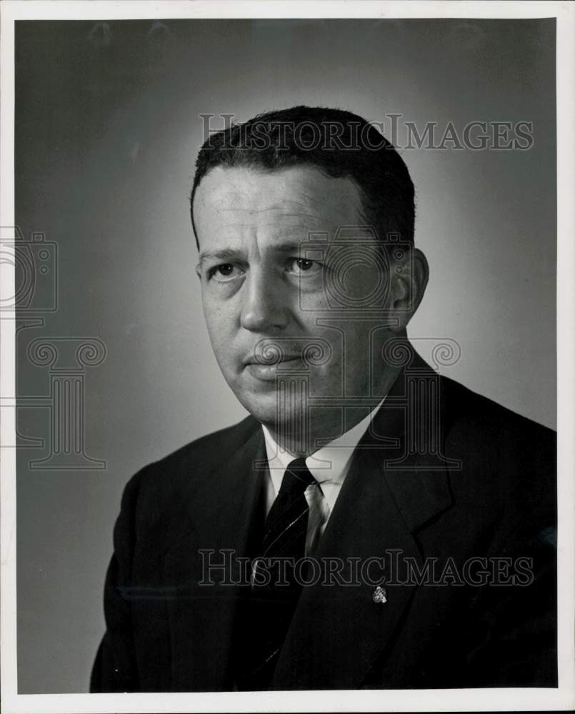 1956 Press Photo Robinson Safford, Sam Houston area Boy Scout Circus chairman.- Historic Images