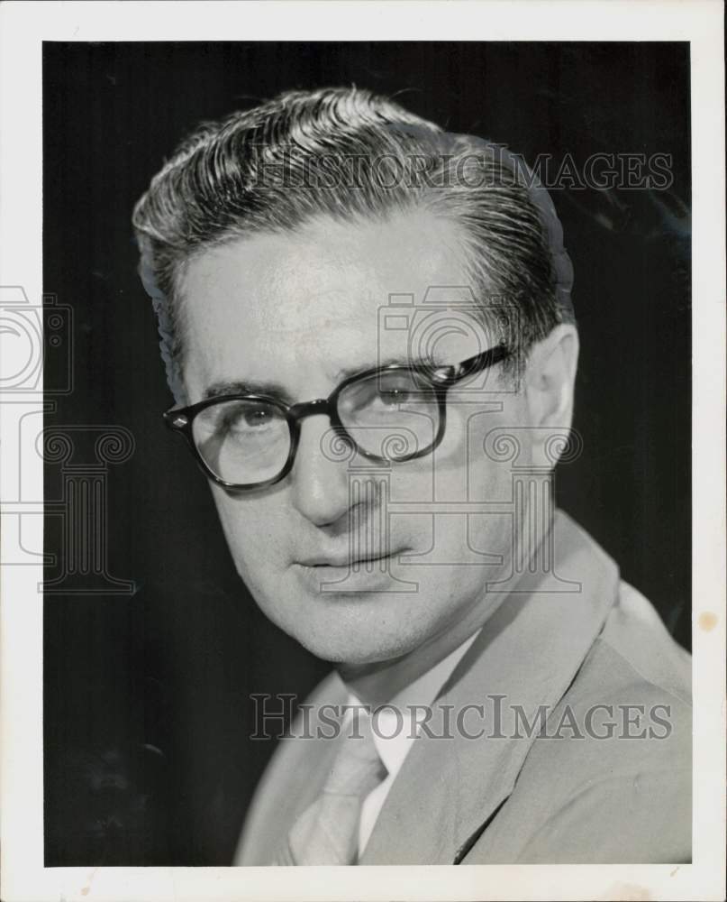 1955 Press Photo Ralph Mead, KPRC-TV&#39;s Gridiron Dinner skit director.- Historic Images