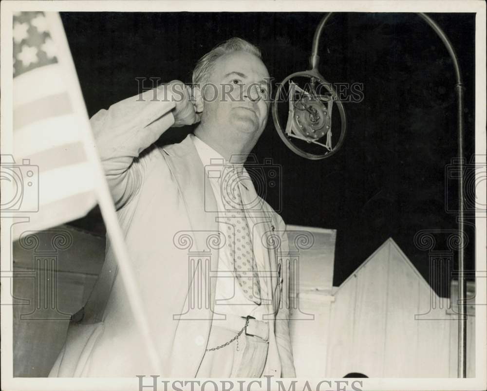 1936 Press Photo J.P. &quot;Jimmie&quot; Rogers, Houston attorney, making a speech.- Historic Images