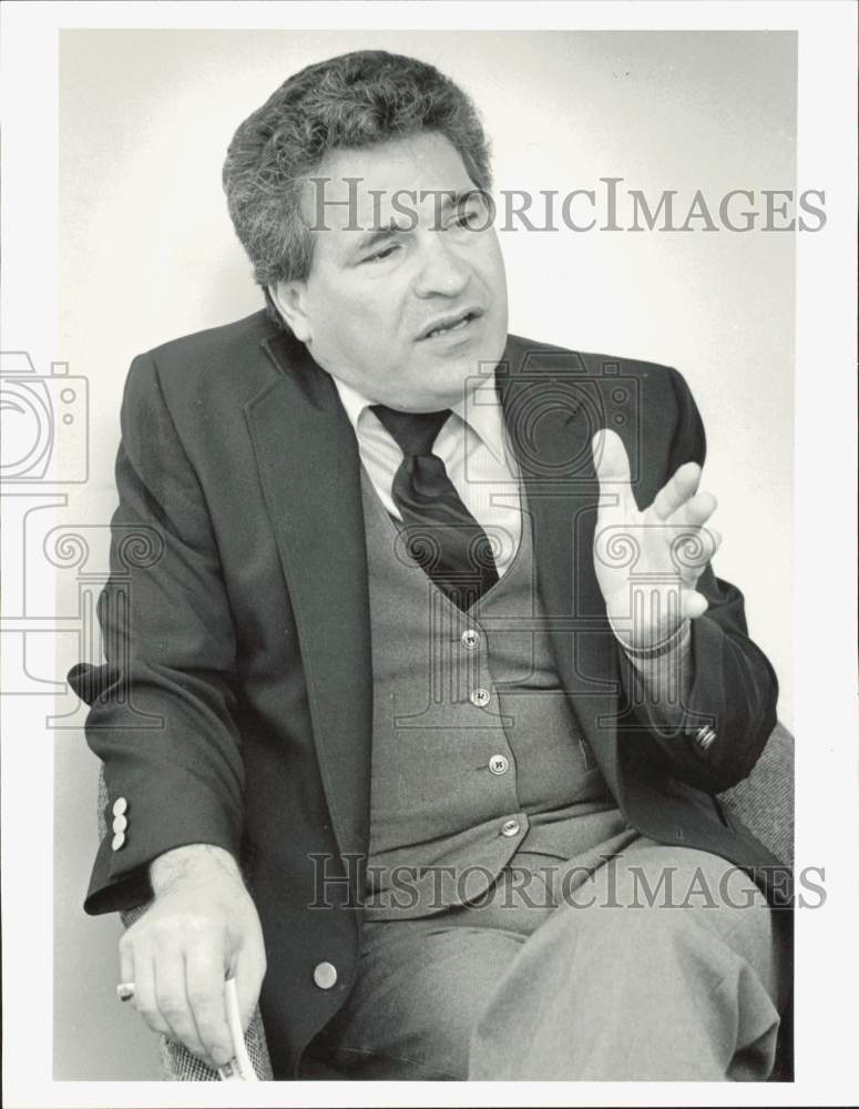 1985 Press Photo Richard Dimond, Houston mayoral candidate - hpb01112- Historic Images