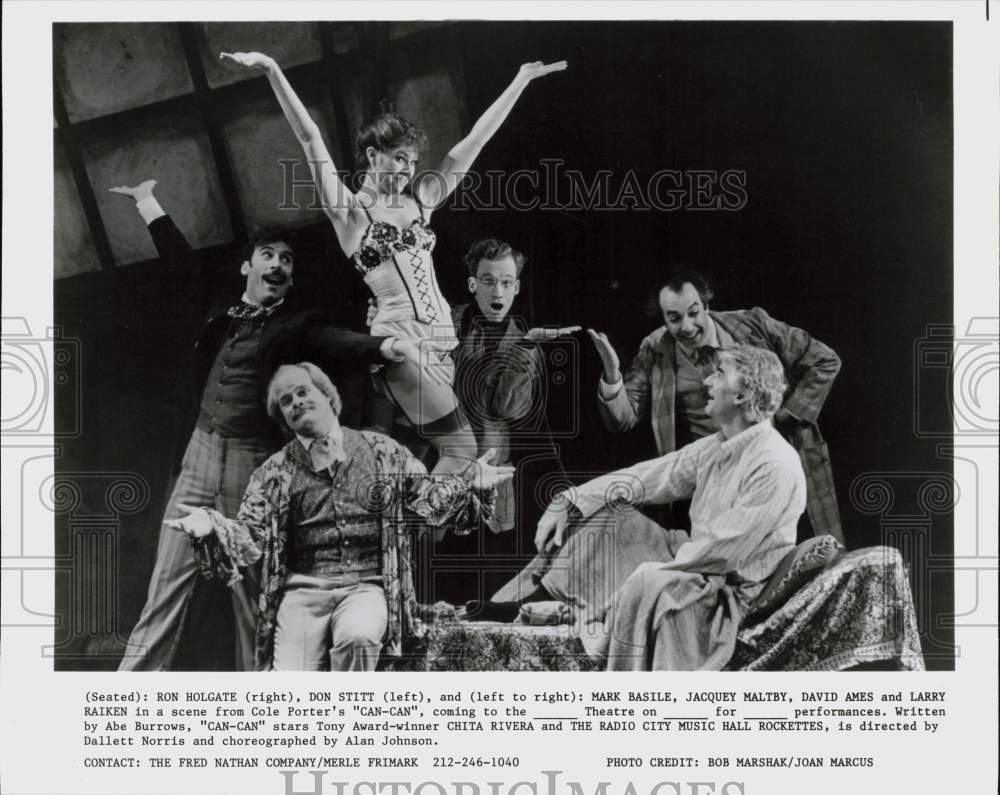 Press Photo The starring cast in a scene from &quot;Can-Can.&quot; - hpp04490 - Historic Images