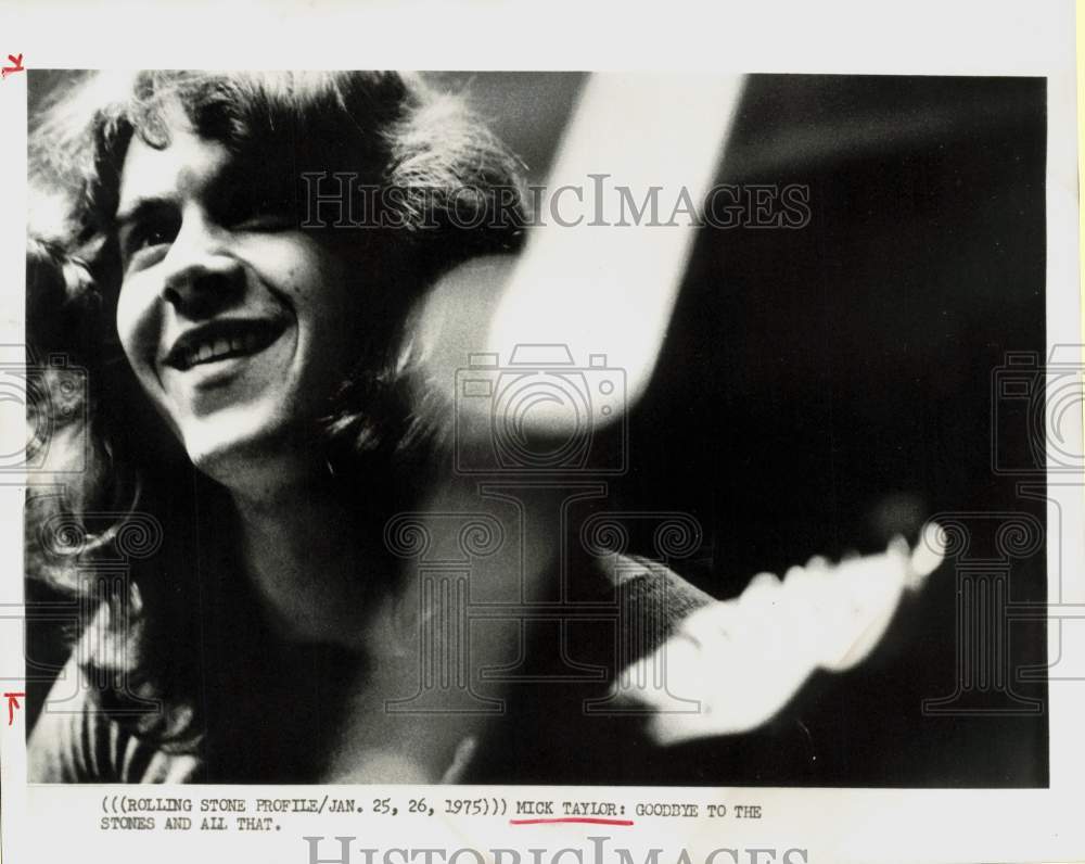 1975 Press Photo Mick Taylor - hpp04620 - Historic Images