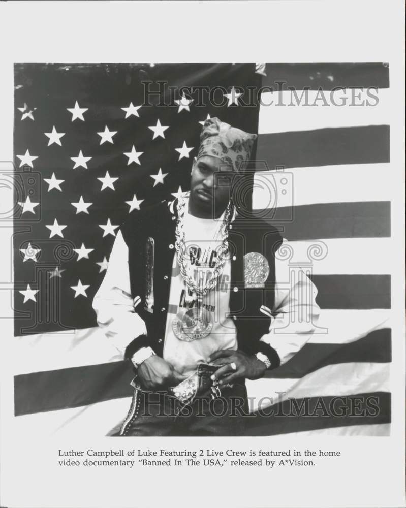 Press Photo Luther Campbell of Luke Featuring 2 Live Crew - hpp04659- Historic Images